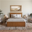 Nantucket Queen Low Profile Platform Bed with Matching Footboard in Light Toffee