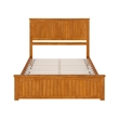 Nantucket Queen Low Profile Platform Bed with Matching Footboard in Light Toffee