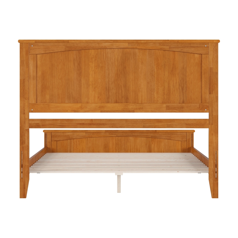 Nantucket Queen Low Profile Platform Bed with Matching Footboard in Light Toffee