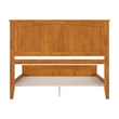 Nantucket Queen Low Profile Platform Bed with Matching Footboard in Light Toffee