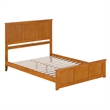 Madison Queen Low Profile Platform Bed with Matching Footboard in Light Toffee