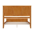 Madison Queen Low Profile Platform Bed with Matching Footboard in Light Toffee