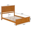 Madison Queen Low Profile Platform Bed with Matching Footboard in Light Toffee