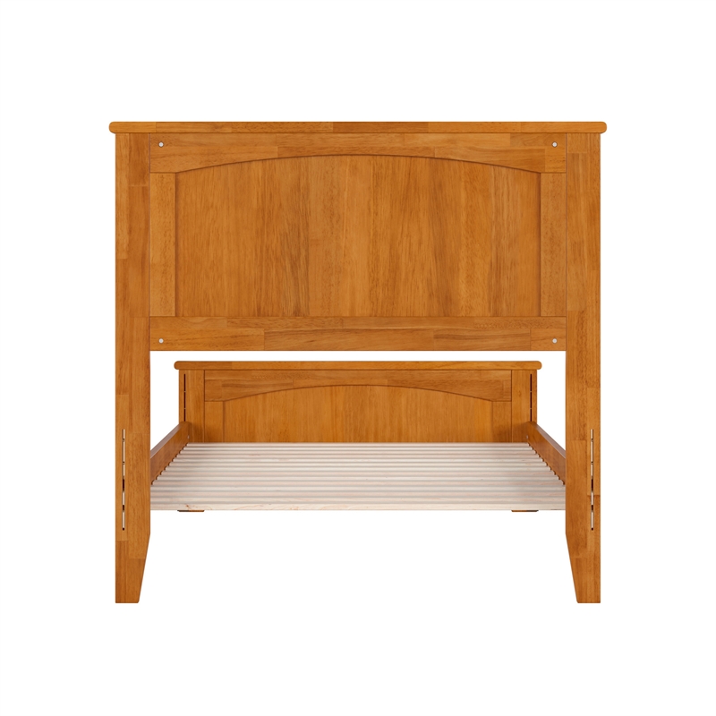 Nantucket Twin XL Low Profile Platform Bed w/Matching Footboard in Light Toffee
