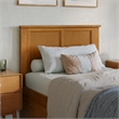 Madison Twin XL Low Profile Platform Bed with Matching Footboard in Light Toffee