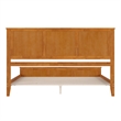 Madison King Low Profile Platform Bed with Matching Footboard in Light Toffee