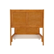 Portland Twin Wood Low Platform Bed with Matching Footboard in Light Toffee