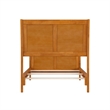 Portland Twin Wood Foundation Bed Frame with Matching Footboard Light Toffee