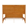 Portland Full Wood Foundation Bed Frame with Matching Footboard Light Toffee