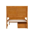 Portland Twin Storage Wood Platform Bed with Matching Footboard in Light Toffee