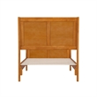 Valencia Twin Low Wood Platform Bed with Matching Footboard in Light Toffee