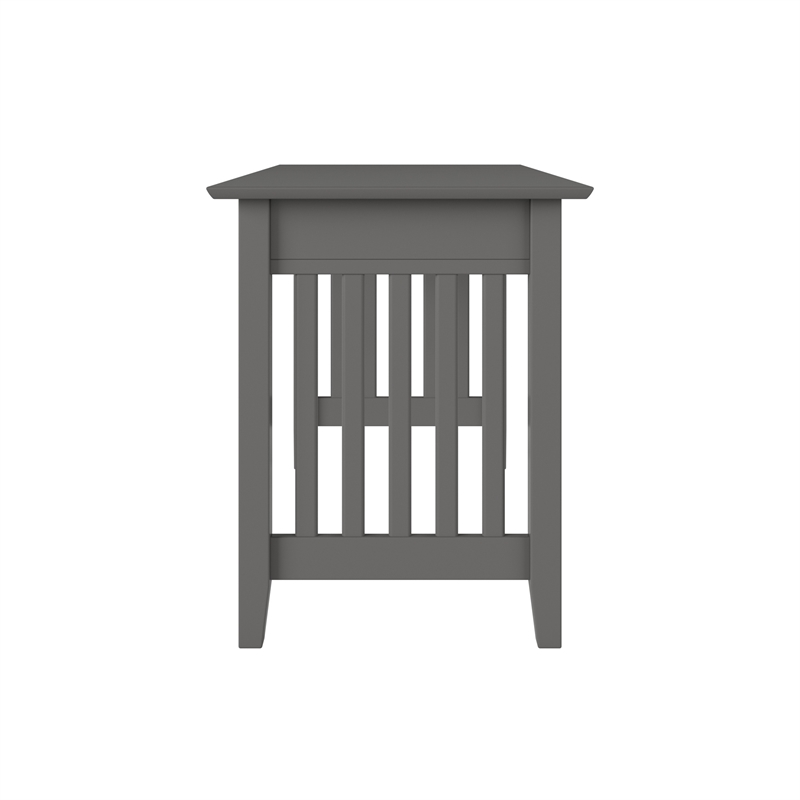AFI Mission Solid Wood Writing Office Desk with Drawer in Gray