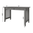 AFI Mission Solid Wood Writing Office Desk with Drawer in Gray