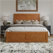 Berkshire Queen Low Profile Platform Bed with Matching Footboard in Light Toffee
