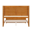 Berkshire Queen Low Profile Platform Bed with Matching Footboard in Light Toffee