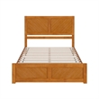 Berkshire Queen Low Profile Platform Bed with Matching Footboard in Light Toffee
