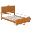 Berkshire Queen Low Profile Platform Bed with Matching Footboard in Light Toffee