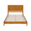 Berkshire Queen Wood Low Profile Platform Bed in Light Toffee