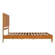 Berkshire Queen Wood Low Profile Platform Bed in Light Toffee