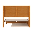 Clayton Full Wood Platform Bed with Panel Footboard & Trundle in Light Toffee