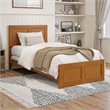 Canyon Twin XL Foundation Bed Frame with Matching Footboard in Light Toffee