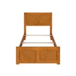 Canyon Twin XL Foundation Bed Frame with Matching Footboard in Light Toffee