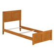 Canyon Twin XL Foundation Bed Frame with Matching Footboard in Light Toffee