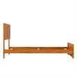 Canyon Twin XL Foundation Bed Frame with Matching Footboard in Light Toffee