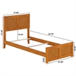 Canyon Twin XL Foundation Bed Frame with Matching Footboard in Light Toffee