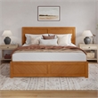 Canyon King Foundation Bed Frame with Matching Footboard in Light Toffee
