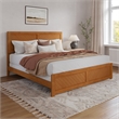 Canyon King Foundation Bed Frame with Matching Footboard in Light Toffee