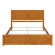 Canyon King Foundation Bed Frame with Matching Footboard in Light Toffee