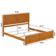 Canyon King Foundation Bed Frame with Matching Footboard in Light Toffee