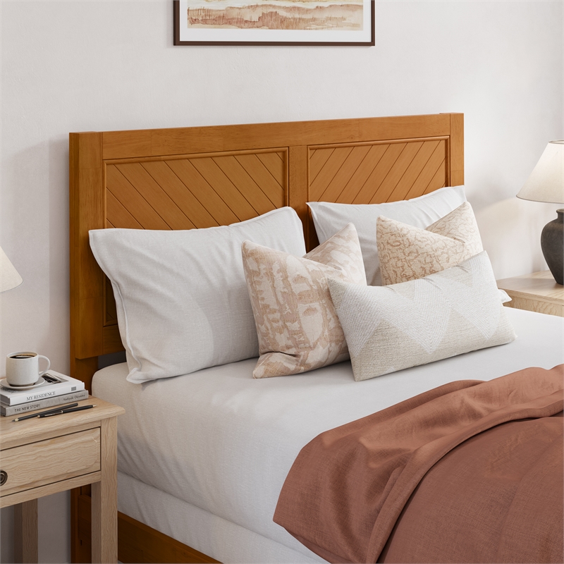 Canyon Queen Wood Headboard in Light Toffee