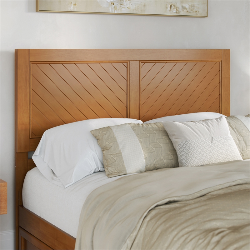 Canyon Queen Wood Headboard in Light Toffee