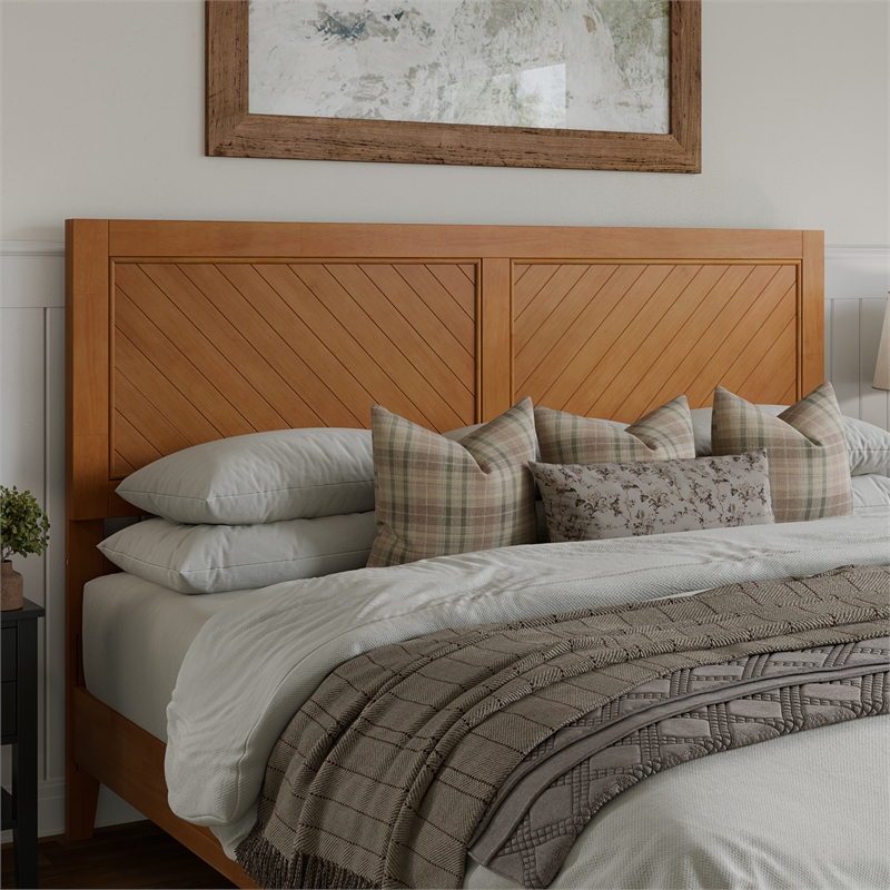 Canyon King Wood Headboard in Light Toffee
