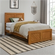 Canyon Twin Foundation Bed Frame with Matching Footboard in Light Toffee