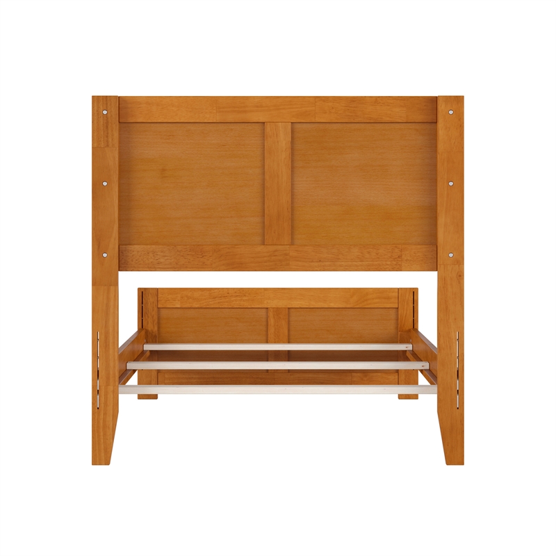 Canyon Twin Foundation Bed Frame with Matching Footboard in Light Toffee