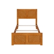 Canyon Twin Foundation Bed Frame with Matching Footboard in Light Toffee