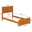 Canyon Twin Foundation Bed Frame with Matching Footboard in Light Toffee