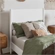 Pasadena Twin Solid Wood Panel Headboard in White
