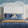 Pasadena Twin Solid Wood Panel Headboard in White