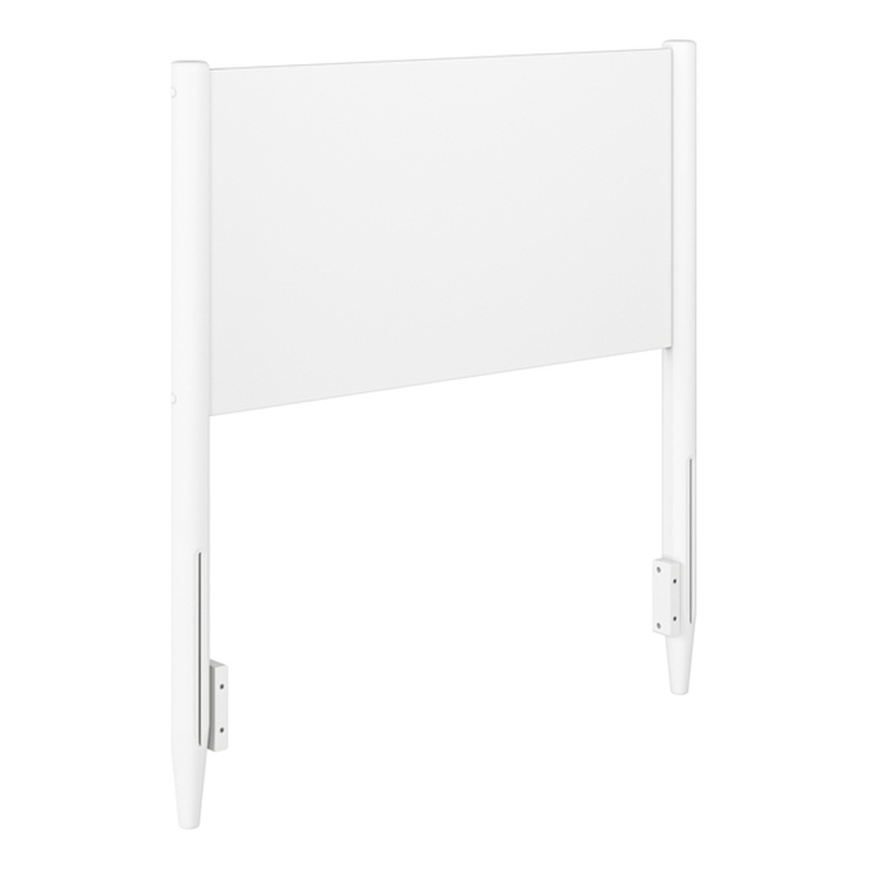 Pasadena Twin Solid Wood Panel Headboard in White