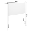 Pasadena Twin Solid Wood Panel Headboard in White