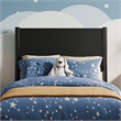 Pasadena Twin Wood Panel Headboard in Black