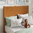 Pasadena Twin Solid Wood Panel Headboard in Light Toffee