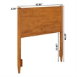 Pasadena Twin Solid Wood Panel Headboard in Light Toffee