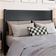 Pasadena Full Solid Wood Panel Headboard in Black