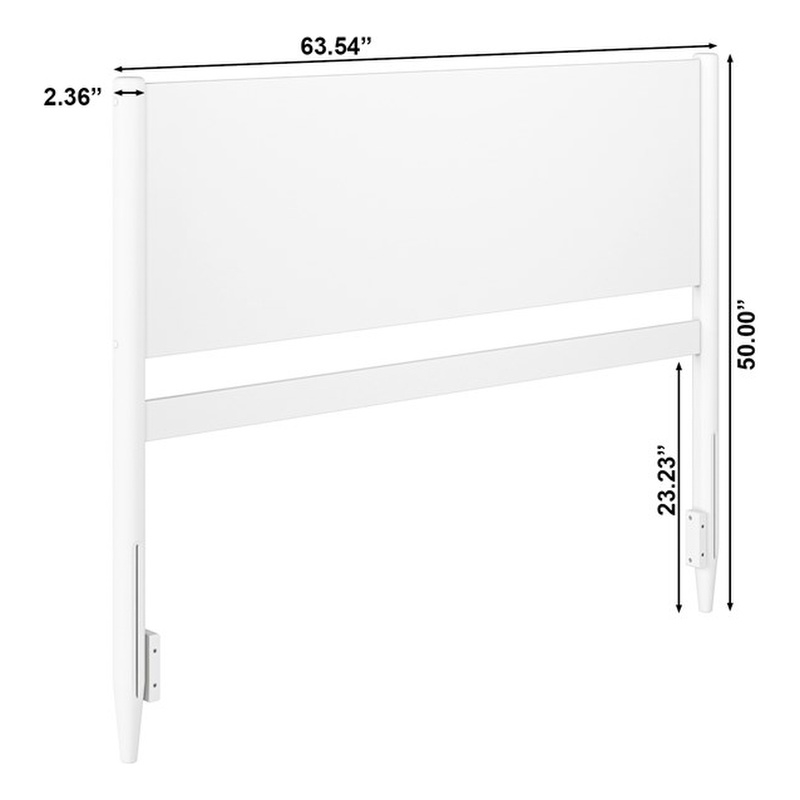 Pasadena Queen Solid Wood Panel Headboard in White