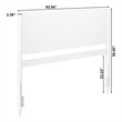 Pasadena Queen Solid Wood Panel Headboard in White